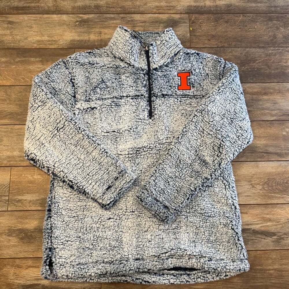 Boxercraft Illinois Fighting Illini Sherpa 1/4 Zip Pullover XL